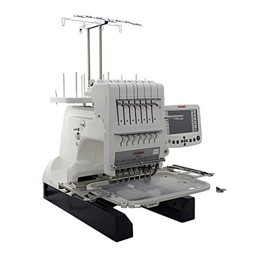 Janome MB7 the single head 7 needle embroidery machine with free arm